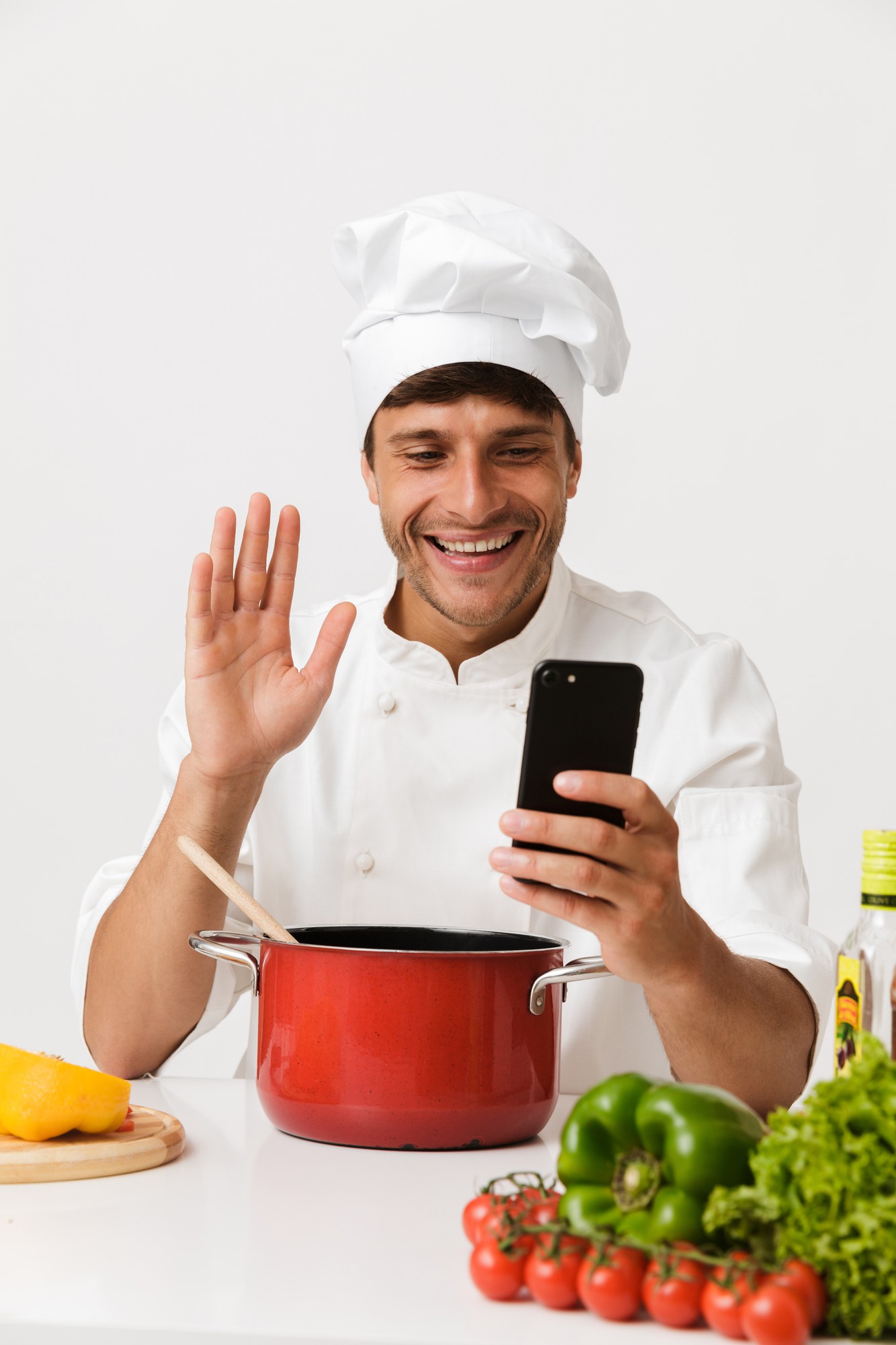 Chef che invita a una consulenza in videochiamata